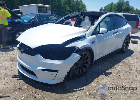 2023 Tesla Model X из США, поврежденный, VIN 7SAXCAE5XPF375554